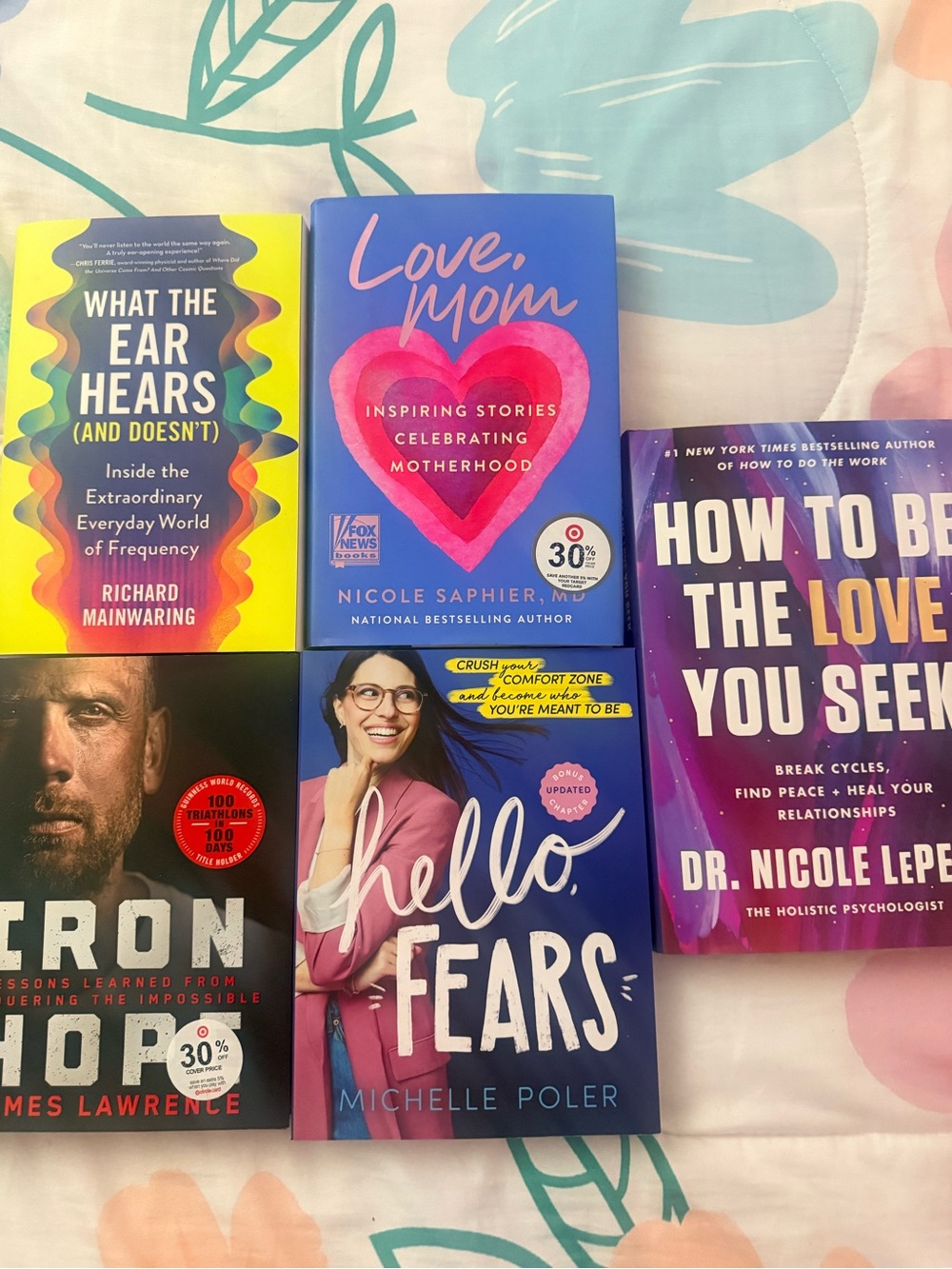 Set of 5 Colorful Self-Help & Inspirational Paperback Books